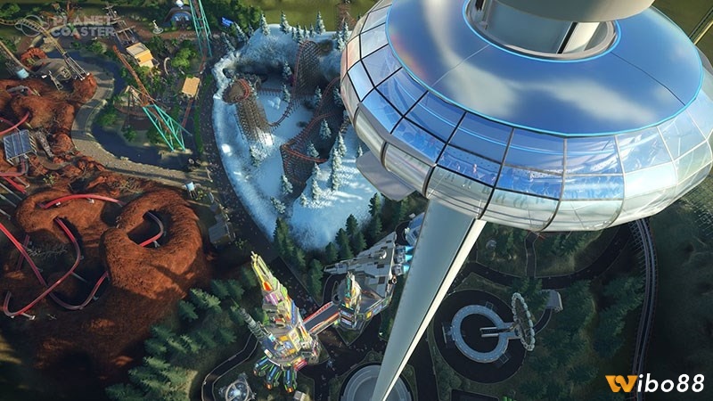 Game Planet Coaster mang đến cho người chơi sự đa dạng các công trình kiến trúc